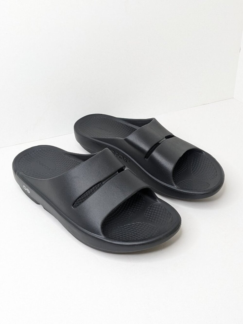 OOFOS OOahh Recovery Slide Sport Sandals Black Men's 10